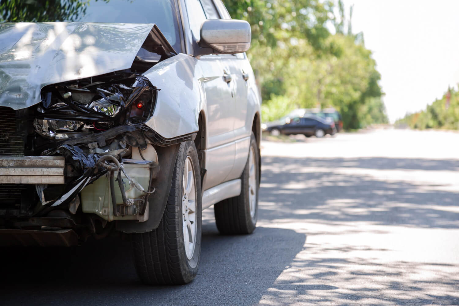 Auto incidentata nella parte anteriore